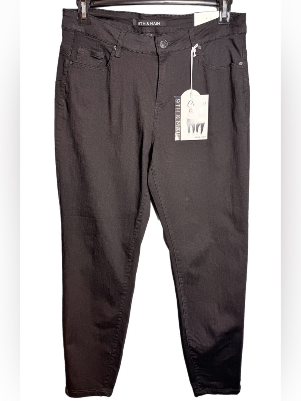 NWT 9th & Main Jeans Mid Rise 16W Black Denim